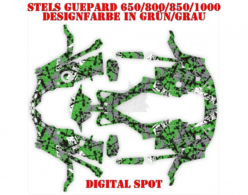 Digital Spot Grün-Grau für Stels Guepard 650/800/850/1000